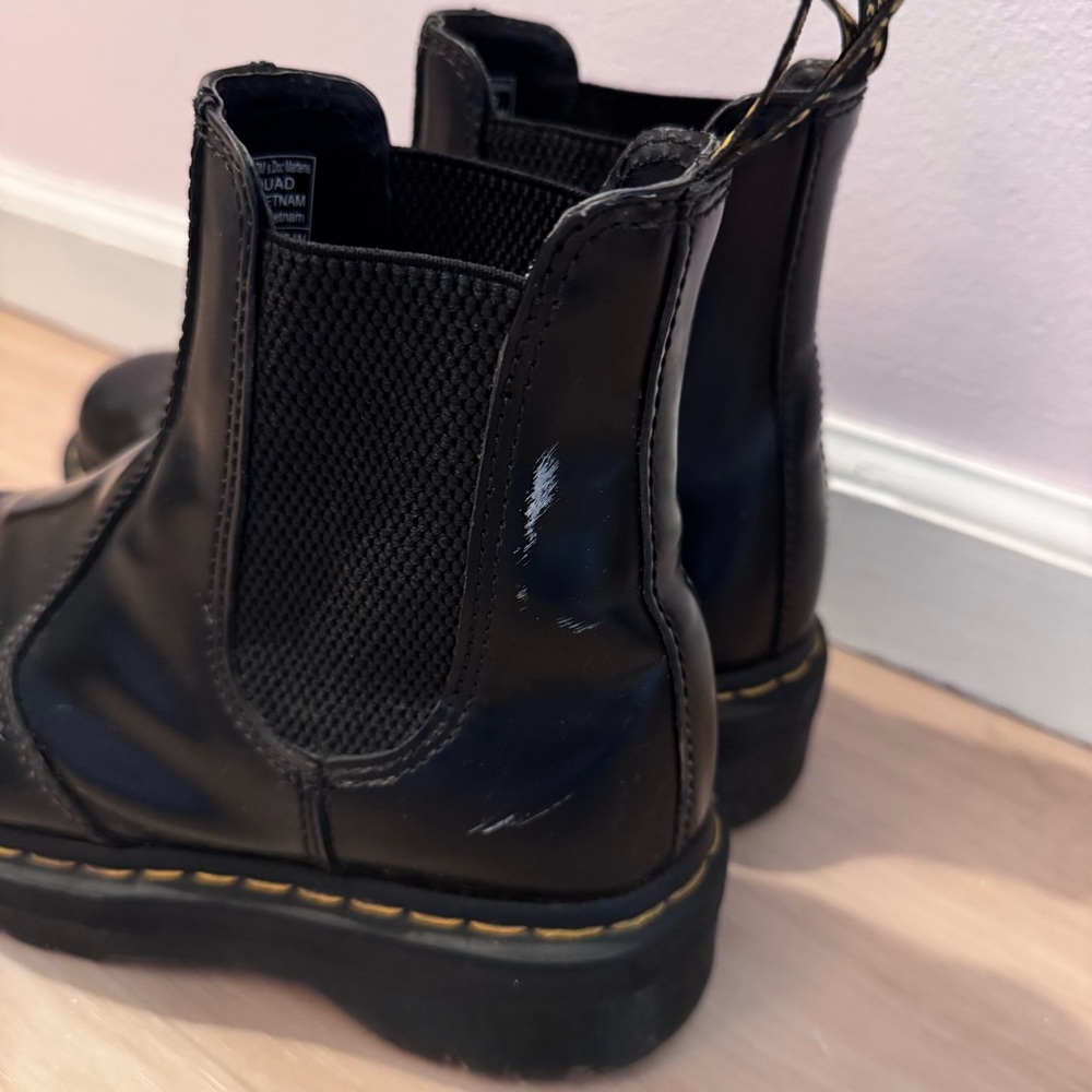 Doc Dr Marten 2976 Smooth Leather Platform Chelsea Boots Combat - Picture 4 of 8